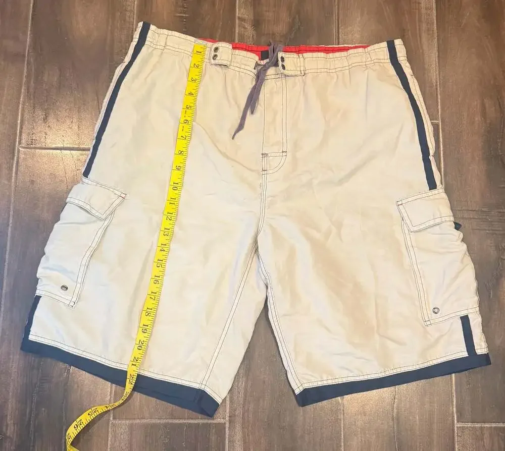 Burnside Men's Cargo Board Shorts Swim Trunks Size Medium